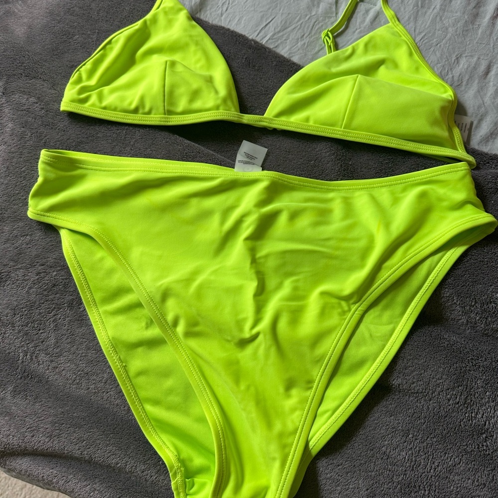 Good American Neon Yellow Bikini